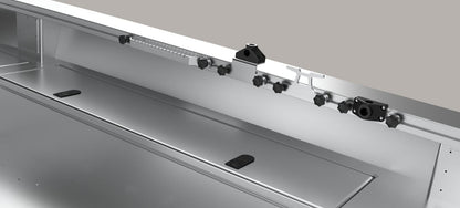 Stainless steel accessories for aluminum rail system